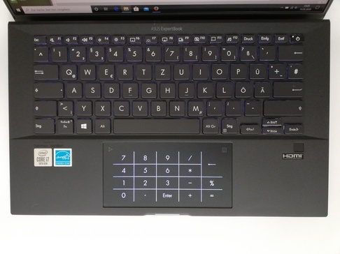 Asus ExpertBook B9450FA - number pad