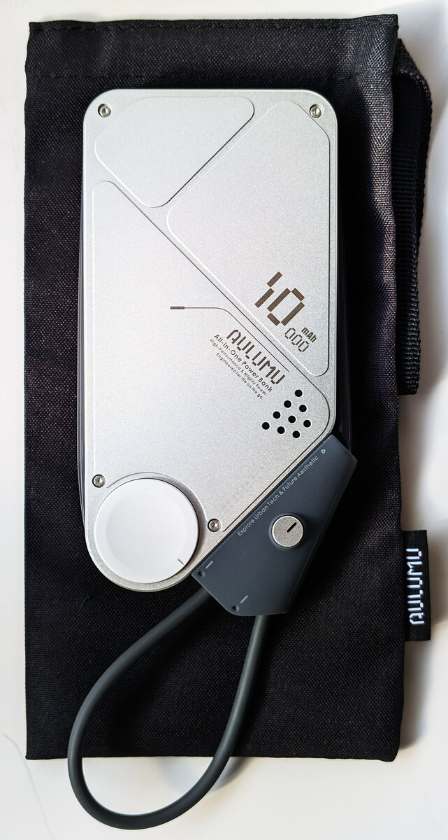 M10 power bank and pouch.