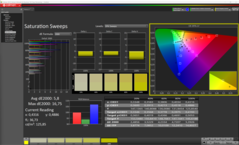 CalMAN - Color saturation (calibrated)