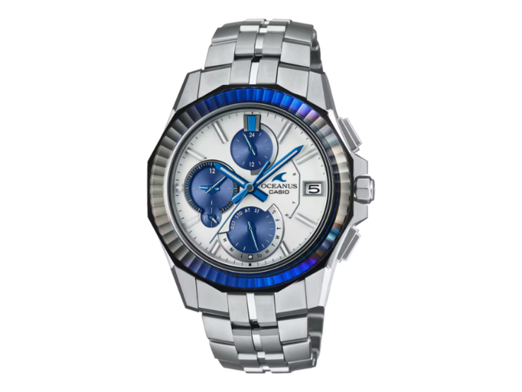 The Casio Oceanus Manta OCWS6000PB7A watch. (Image source: Casio)