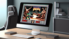 The retro shooter Doom is now playable in PDF format thanks to the creativity of the &quot;ItRunsDoom&quot; community. (Image source: DallE 3)