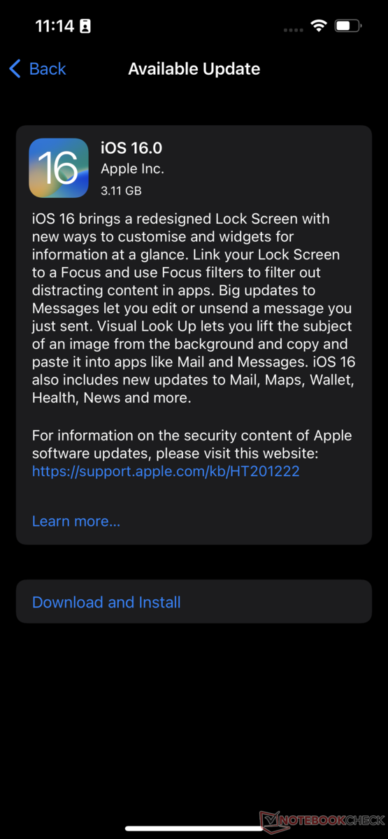 iphone x обновление 16