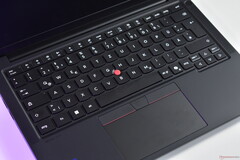 The keyboard of the Lenovo ThinkPad T14 Gen 7