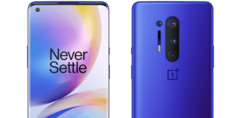 The Ultramarine Blue OnePlus 8 Pro looks great, but its price does not. (Image source: WinFuture)