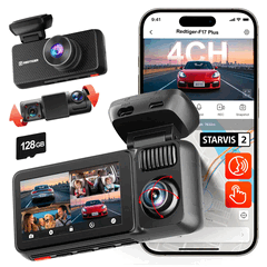 The Redtiger F17 Plus dash cam features four camera system (Image source: Redtiger)