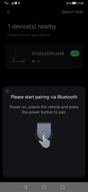 Now search for the device (Bluetooth + GPS)