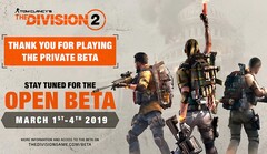 The Division 2 open beta official flyer (Source: Ubisoft)