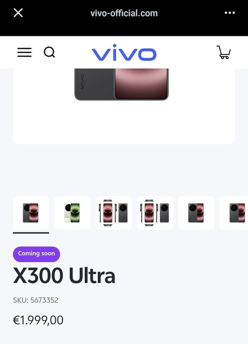 The Vivo X300 Ultra is apparently going to be sold in Austria, Germany, and Hungary for around €2,000
