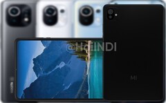 The Xiaomi Mi Pad 5 unofficial render has the Mi 11-style camera bump but a different logo. (Image source: Xiaomi/@HoiINDI - edited)
