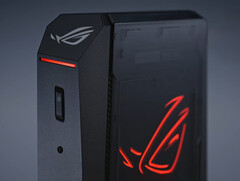 Asus has designed the ROG NUC 2025 to be used vertically just like its predecessor. (Image source: Asus)