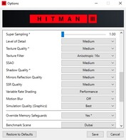 Medium settings