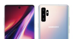 This could be the most accurate Note 10 concept render so far. (Image source: Twitter/Ben Geskin)