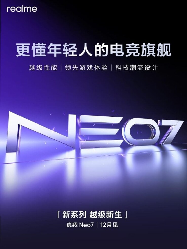 Official poster of the Realme Neo 7. (Image source: Weibo)