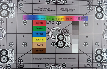 Testchart Perfect illumination