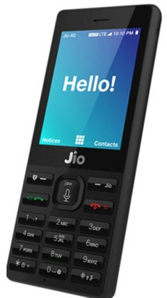 The new JioPhone is a feature phone boasting smart features. (Source: Neowin)
