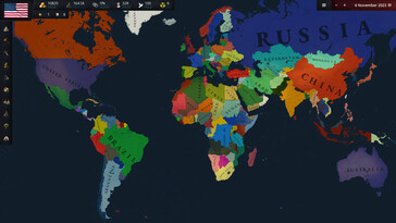An image showing the world map in Age of History 3.
