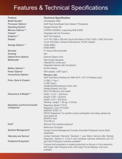 Dell Chromebook 3400 specifications