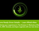 NVIDIA GeForce Game Ready Driver 442.50 - What's New (Source: GeForce Experience app)