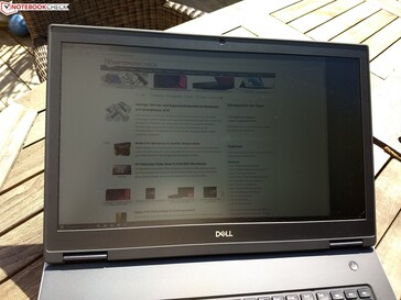 Using the Dell Precision 7730 outside in the sun