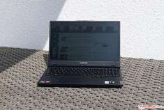 Lenovo Legion 5 15 outdoors on a bright day