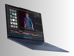 Lenovo Yoga Slim 7x laptop side view at angle (Image source: Lenovo)