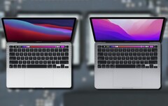 It seems the 256 GB SSD in the M1 MBP 13 is faster than the 256 GB drive in the M2 MBP 13. (Image source: Apple - edited)