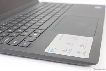 Plastic base and keys are distinctly budget in contrast to the metal materials of costlier Inspiron 7000 or XPS models