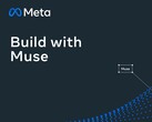 Meta logo with the words Build with Muse on a dark background
