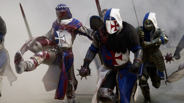 An image from the game Mordhau showing knights. (Image source: Steam)