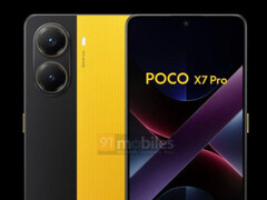 Xiaomi will be returning to its iconic Poco yellow with the Poco X7 Pro. (Image source: 91mobiles - edited)