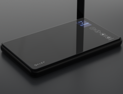 The Qalzy AI kitchen scale (pictured) has a splash-proof tempered glass top. (Image source: Qalzy)