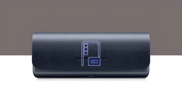The Warby Parker charging case for the Galaxy Glasses.