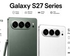 Design sketches suggest a horizontal camera layout for the Samsung Galaxy S27 Ultra and Galaxy S27 Pro.