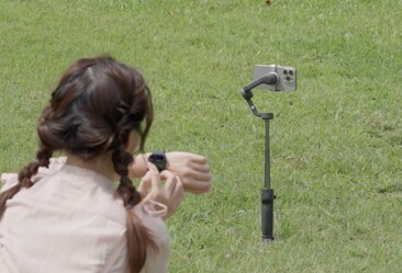 Being on hand and unobtrusive in-frame, a smartwatch makes for a good remote control (Image source: DJI)
