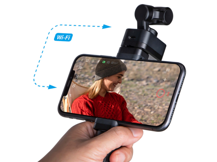 Feiyu Pocket 3 lets you use your phone as a wireless monitor (it also has a tiny screen).