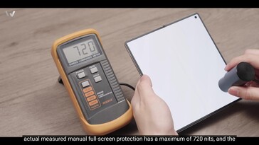 Vivo X Fold3 Pro: Flex display measurements.