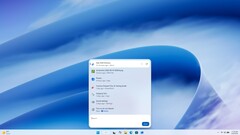 New Windows 11 Search showing recent files, apps, settings and inline actions.