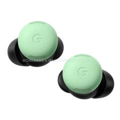 The Pixel Buds Pro 2 in its reputed 'Wintergreen' colourway. (Image source: @OnLeaks & Android Headlines)