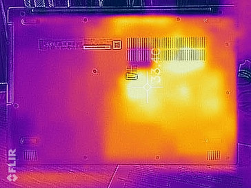 Heat Distribution of the bottom side (idle operation)