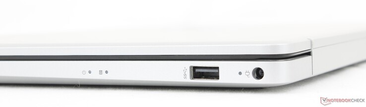 Right: USB-A (5 Gbps), AC adapter