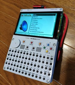 The Hyper Keyboard Pi turns the RPi board into a handheld PC. (Image source: Booth.pm)