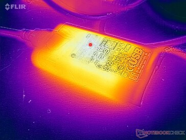 AC adapter reaches over 40 C when running demanding loads