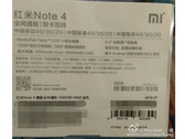 The packaging of the Xiaomi Redmi Note 4 reveals core specifications