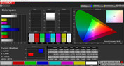 CalMAN color-space coverage - Vivid (sRGB)