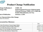 Intel discontinues first-gen Bay Trail Celeron and Pentium processors
