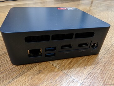 Rear: Gigabit RJ-45, 2x USB-A, 2x HDMI (4k60), AC adapter