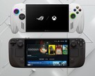 ROG Xbox Ally and Steam Deck OLED pictured