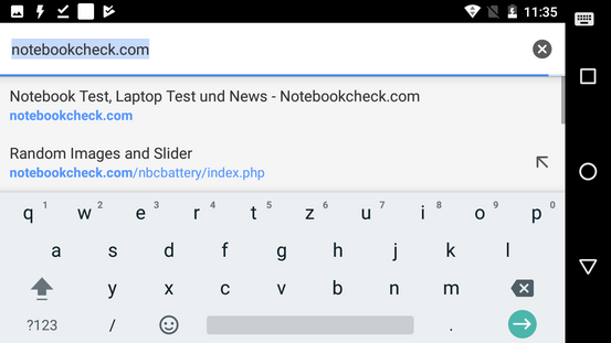 keyboard landscape mode