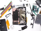 The Xperia PRO after it has been torn apart by JerryRigEverything. (Image source: JerryRigEverything)