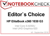 Editor's Choice in September 2018: HP EliteBook x360 1030 G3